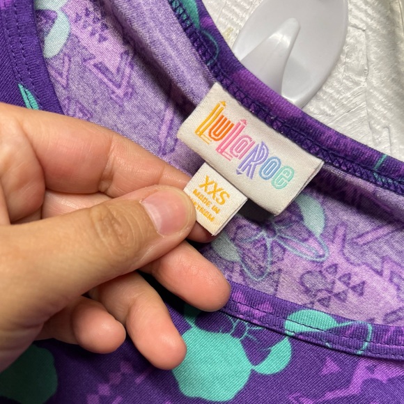 LuLaRoe Disney Minnie purple XXS Irma - Picture 2 of 5